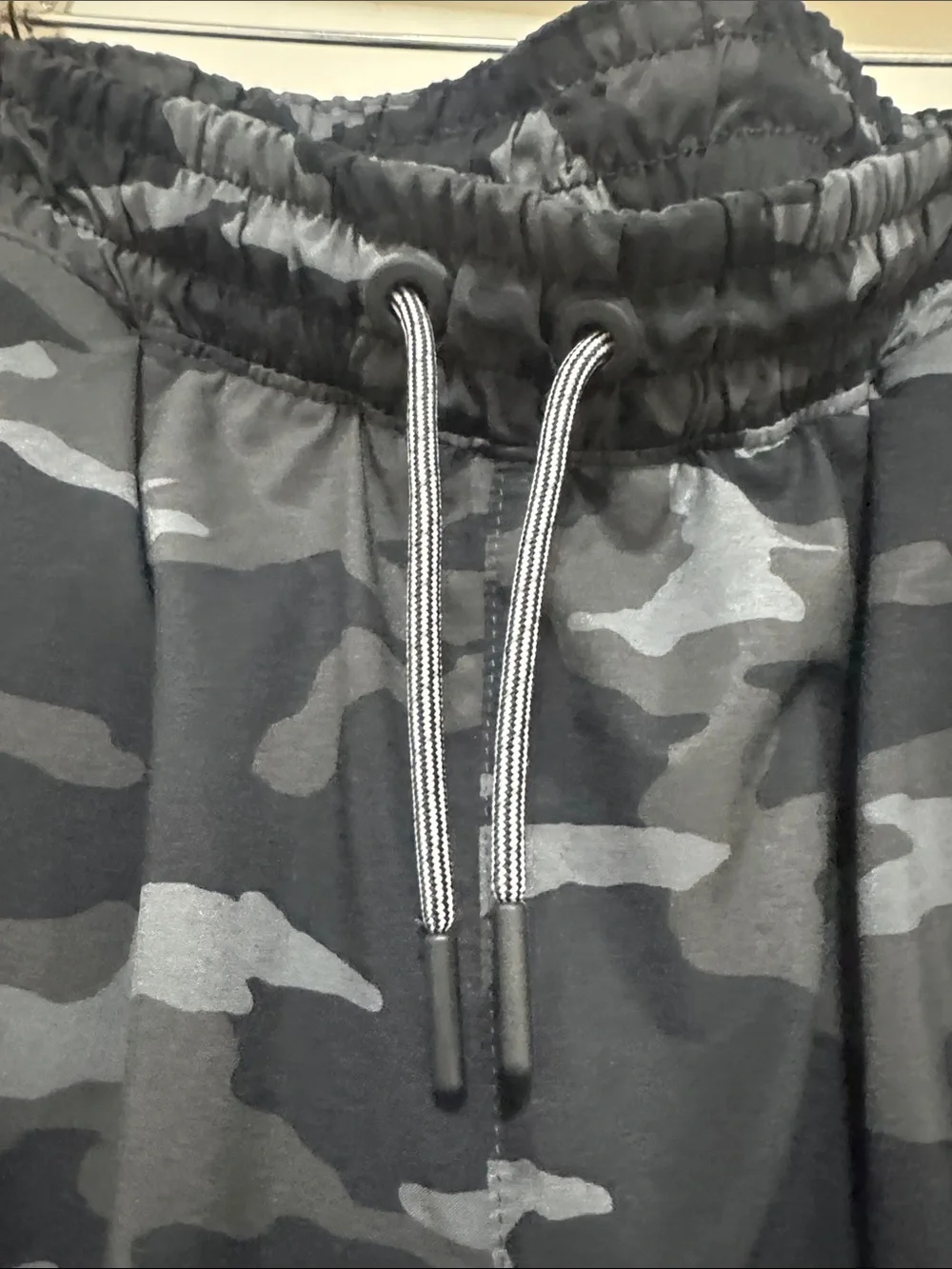 Athleta Gray Black Camo Kids Athletic Shorts